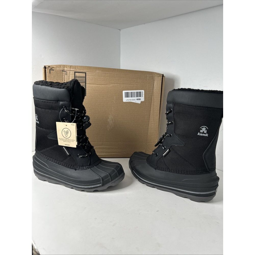 Kamik Surfin Kids Winter Boots Sz 5‎ Black